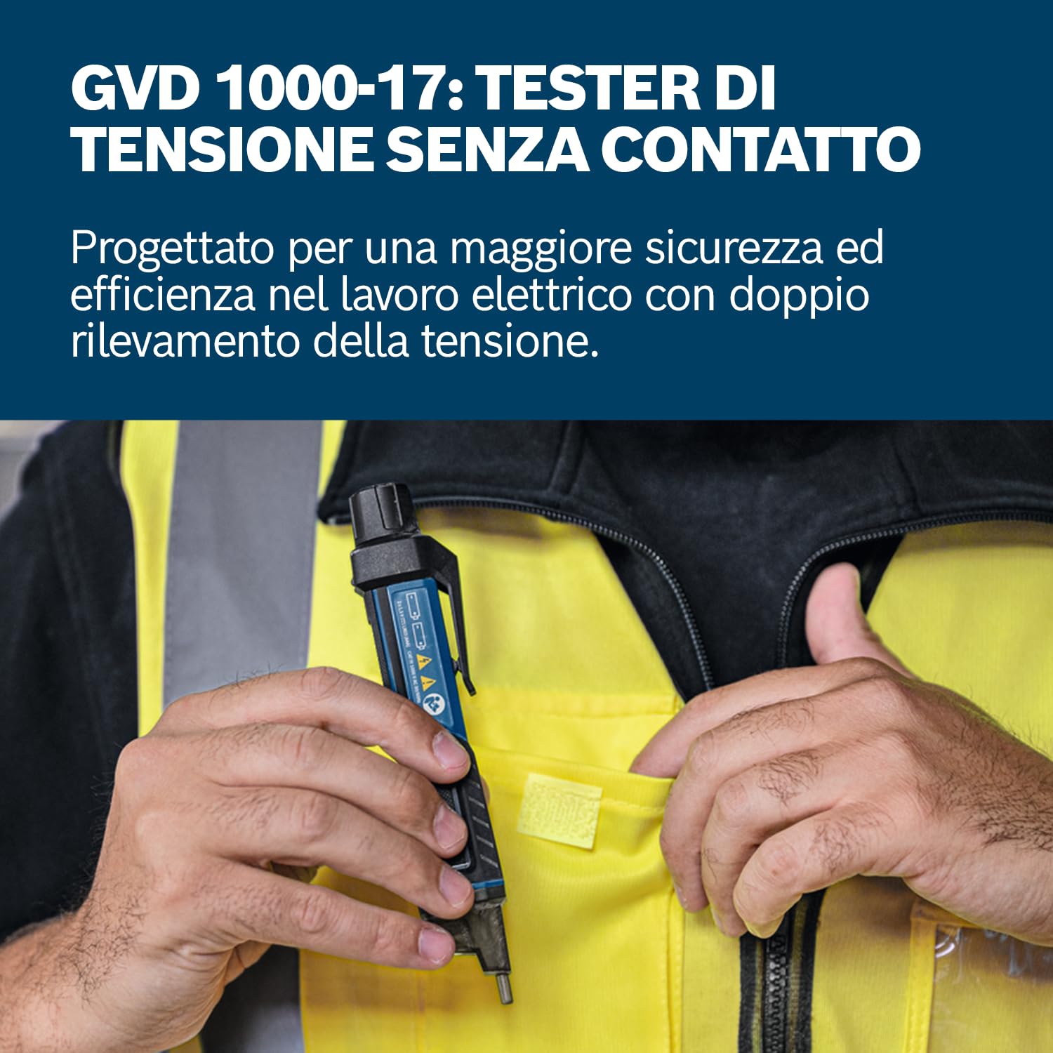 Bosch GVD 1000-17 Tester elettrico senza contatto 24-1000V AC IP67 CAT IV 1000V