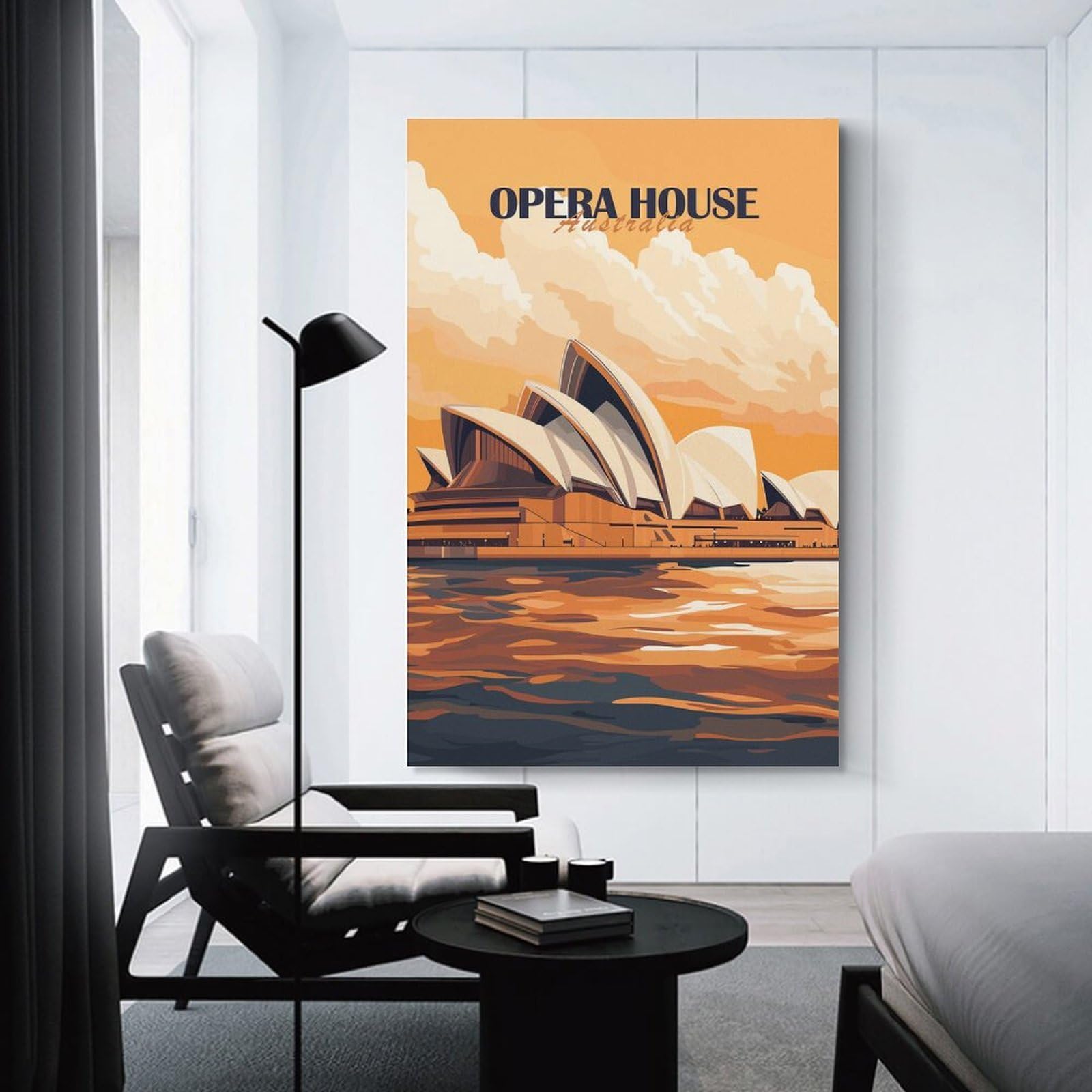 Junmoney Sydney Opera House Room Decor Wall Art 20x30inch(50x75cm), for Bedroom Walls, Guest Spaces Or Lounges, An Easy Wall Refresh for Bedrooms