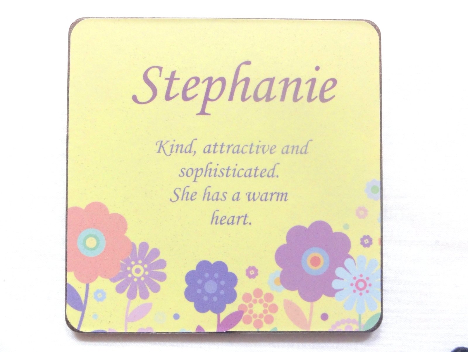 Casa Grande Stephanie Personalised Meaning of Name Coaster