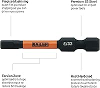 Vista 3 de Broca de Impacto Hexagonal de 7/32" - Brocas Hexagonales Railer de Llave Allen para Taladro. Brocas Hexagonales de Acero S2 de 2 pulgadas