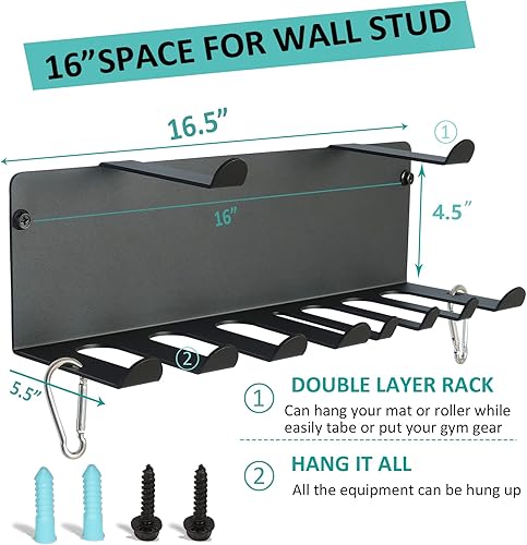 Miniatura 5 de Soporte multiusos para gimnasio, bandas de resistencia, accesorios de gimnasio en casa, bandas de fitness, ganchos resistentes para bandas de