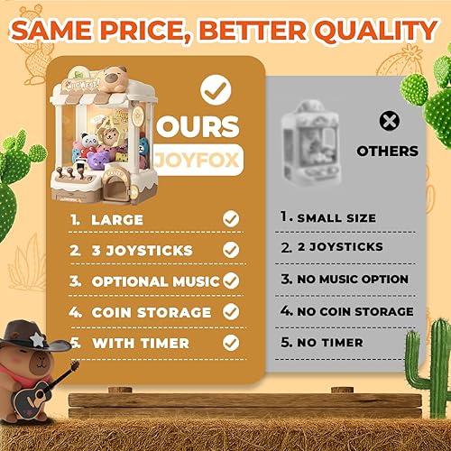 Miniatura 6 de Mini máquina de garras para niños, bonita máquina expendedora Capybara para niñas de 5 a 6 años, dispensador de caramelos con juguete de peluche y