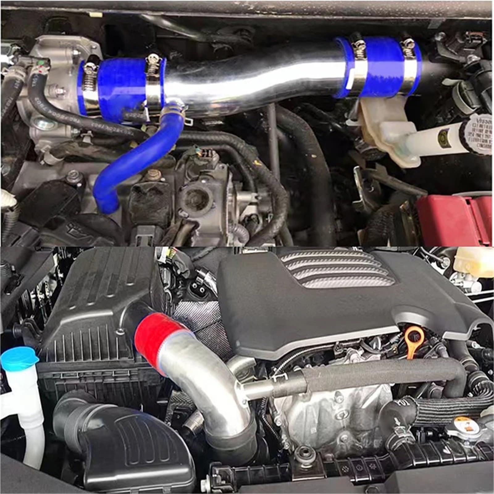 Wąż silikonowy ID16-60mm prosty łącznik rura intercoolera rura dolotowa turbosprężarki łącznik mechaniczny(Blue,400MM_ID60MM)