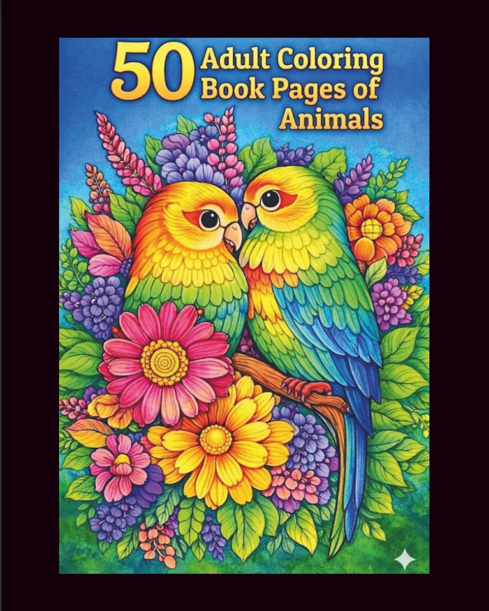 50 Adult Coloring Book Pages of Animals