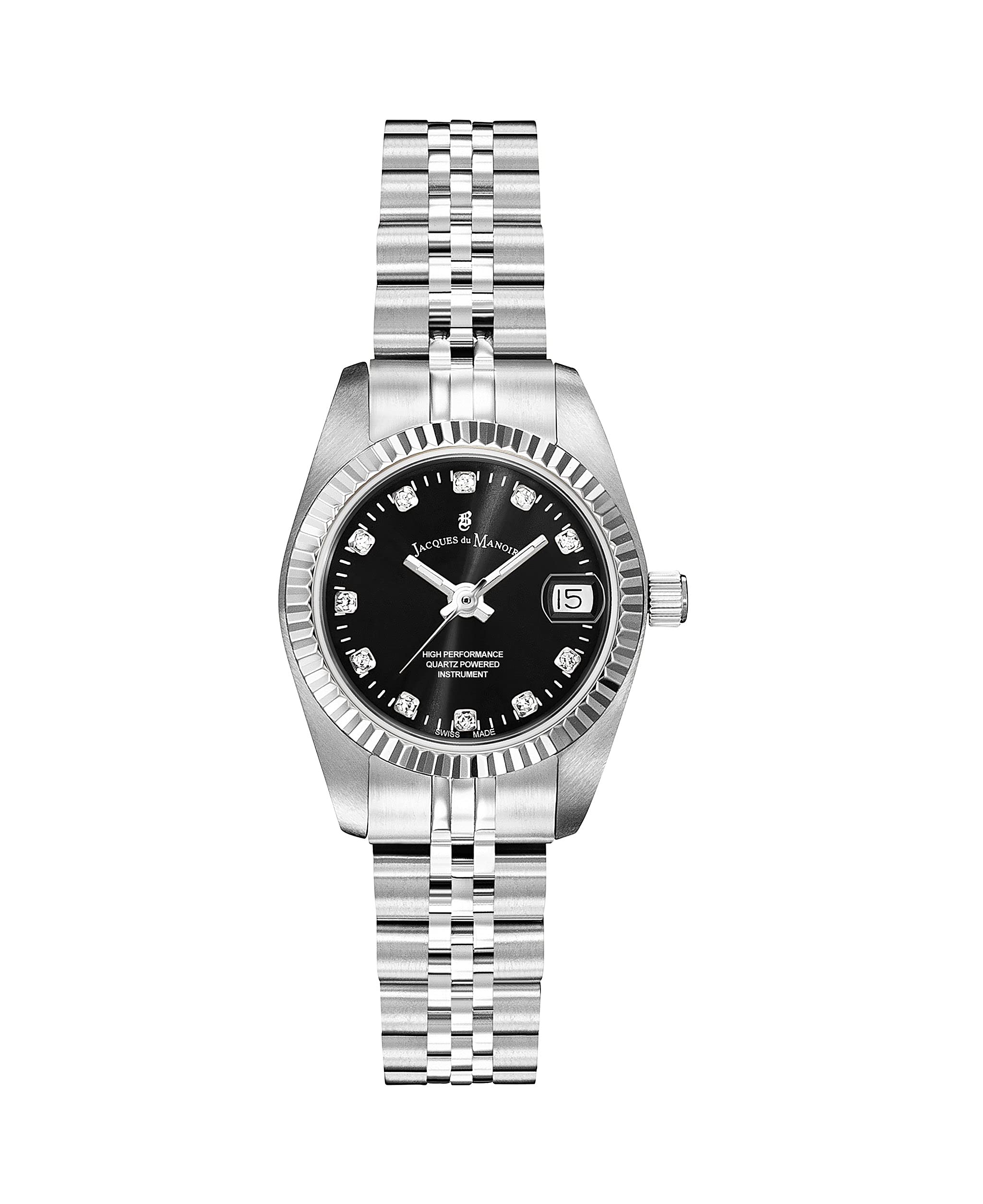 Jacques Du Manoir Women's Analog Quartz Watch with Stainless Steel Strap NRO.06