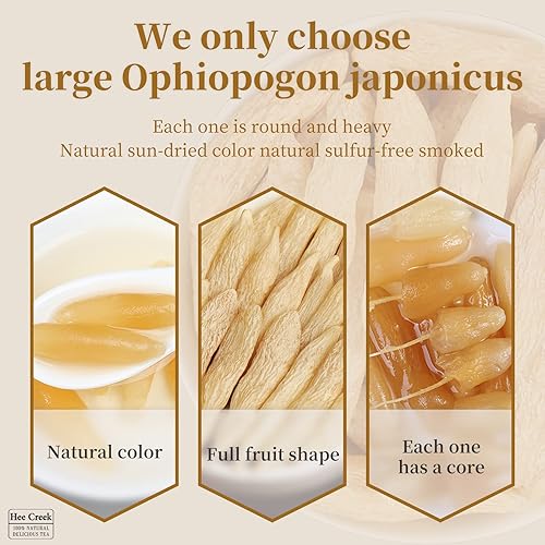 Miniatura 2 de Hee Creek Ophiopogon Hierba Mai Dong 8.11 onzas/8.11 oz Hierba china Ophiopogon Japonicus, a menudo emparejada con raíz de astrágalo ginseng