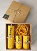 Petekoğlu Wax Candle Decorative Lavender Fancy Wrapping And Bulk Opened Rose Set Lavender Decorated Beeswax Candle For Gift For Heme [Energy Class A]