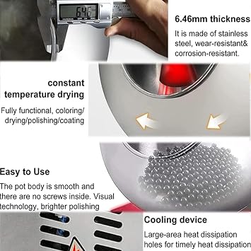 280w Automatic Tablet Coating Machine | Chocolate Coating Machine | 2-5kg/H Sugar Coating Pan Table Top Commercial Chocolate Panning Machine Polishing,Coating,Rounding,Drying,Silver