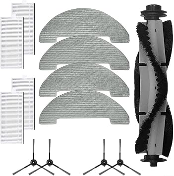 Replacement Parts Kit Fit For MONSGA MR1 For ONSON HR1010 For XIEBro HR1010 Vacuum Cleaner, Vacuum Accessories For Home Cleaning, Includes Main Brush Side Brushes HEPA Filters Mop ClothsA