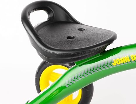 John Deere Heavy Duty Ride On Toys Tricycle with Basket for Kids Aged 2 Years and Up, Green