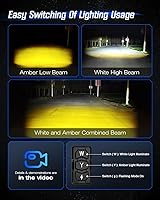 Vista 4 de NOVSIGHT Luces LED Pods Luces de Conducción - 2'' con 8 Modos de Luz 2 Tipos de Soportes, Impermeable Fuera de Carretera LED Light Pod