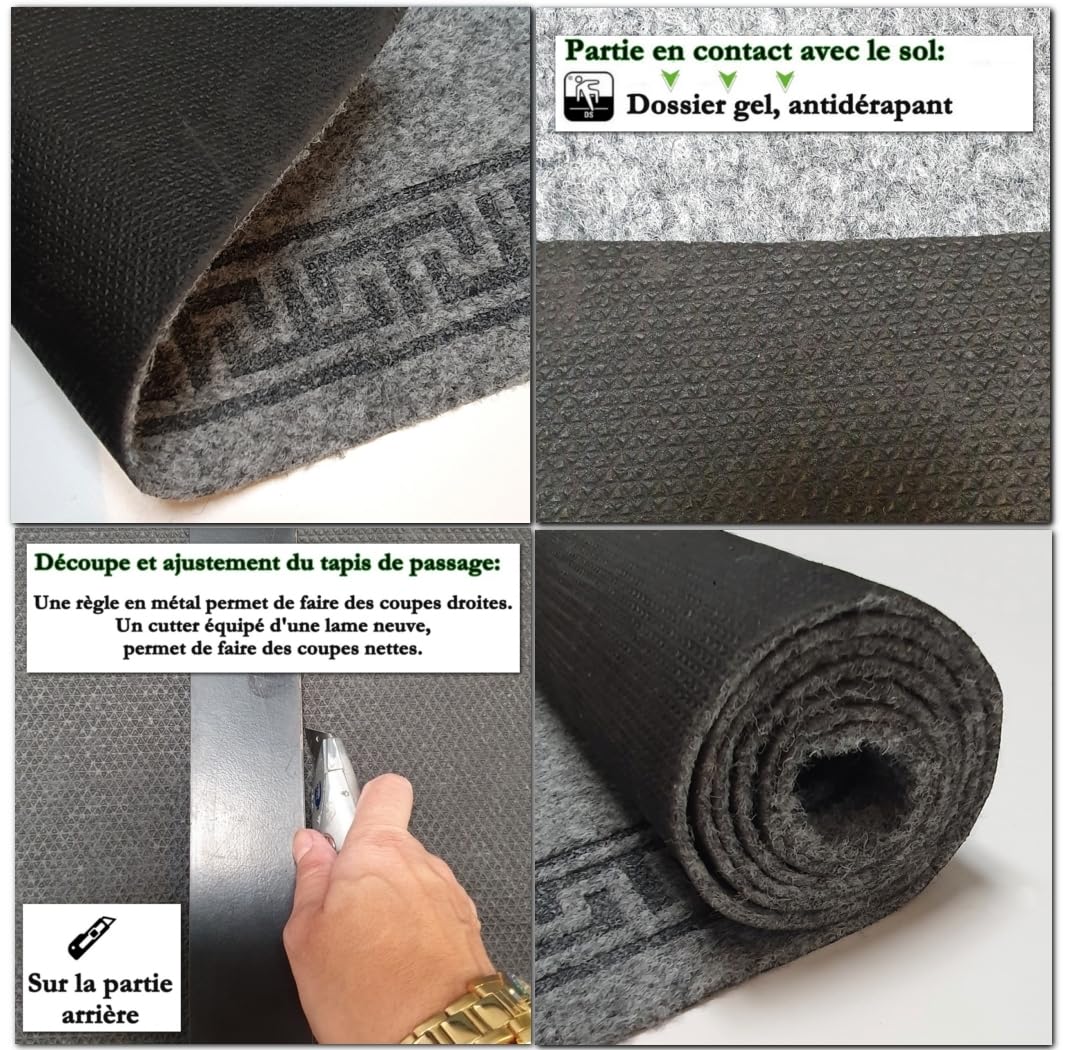Sxuan Tapis Cuisine Devant Evier Antidérapant et Lavable 150x44cm