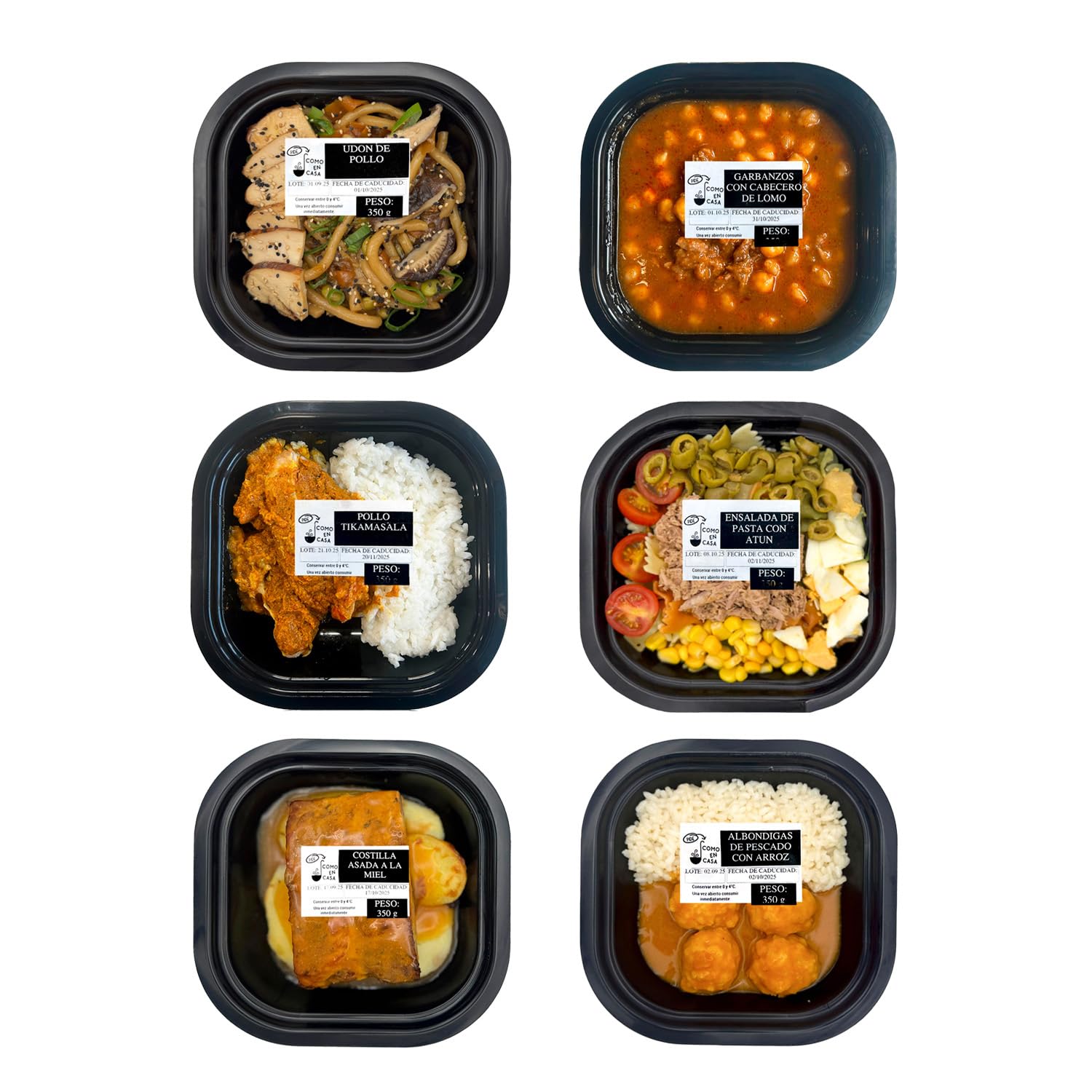 PIDE COMO EN CASA Platos Preparados Listos para Comer Pack 6 x 350 g