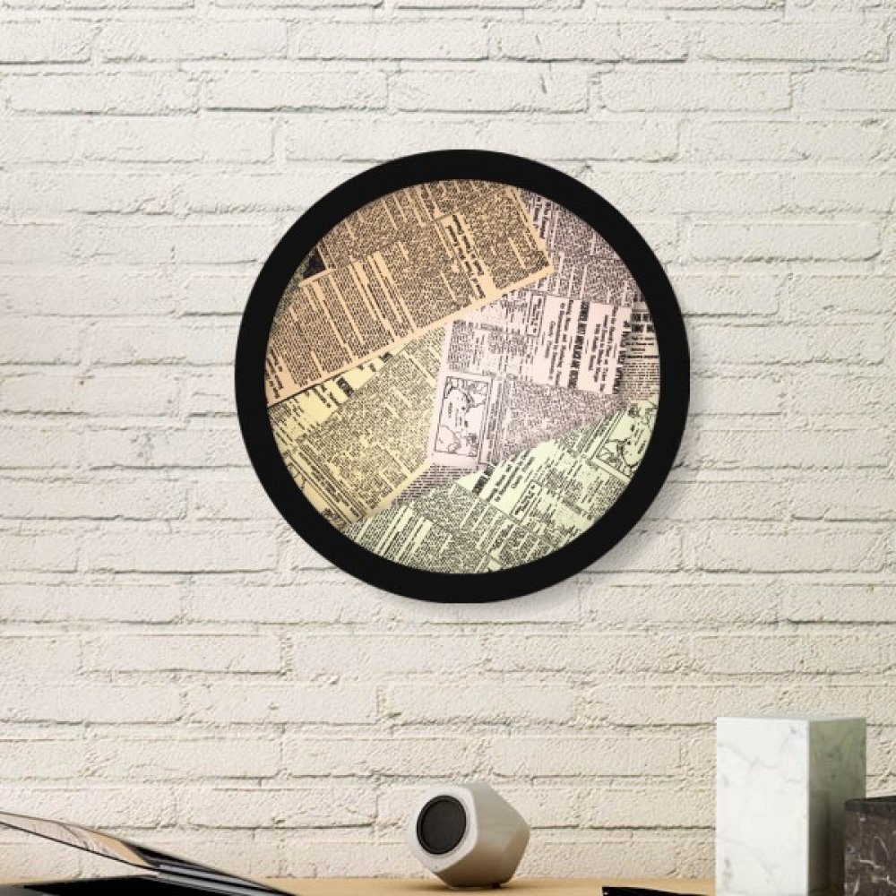Cadre photo rond en bois noir grand format décoration DIYthinker