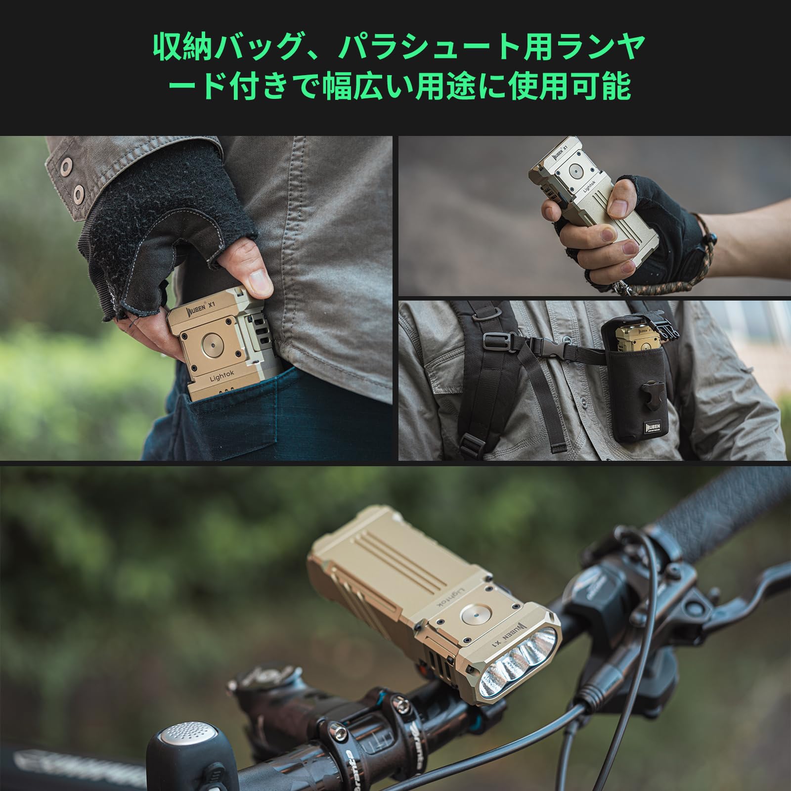 Amazon.co.jp: WUBEN X1 懐中電灯 12000ルーメン、Type-C USB