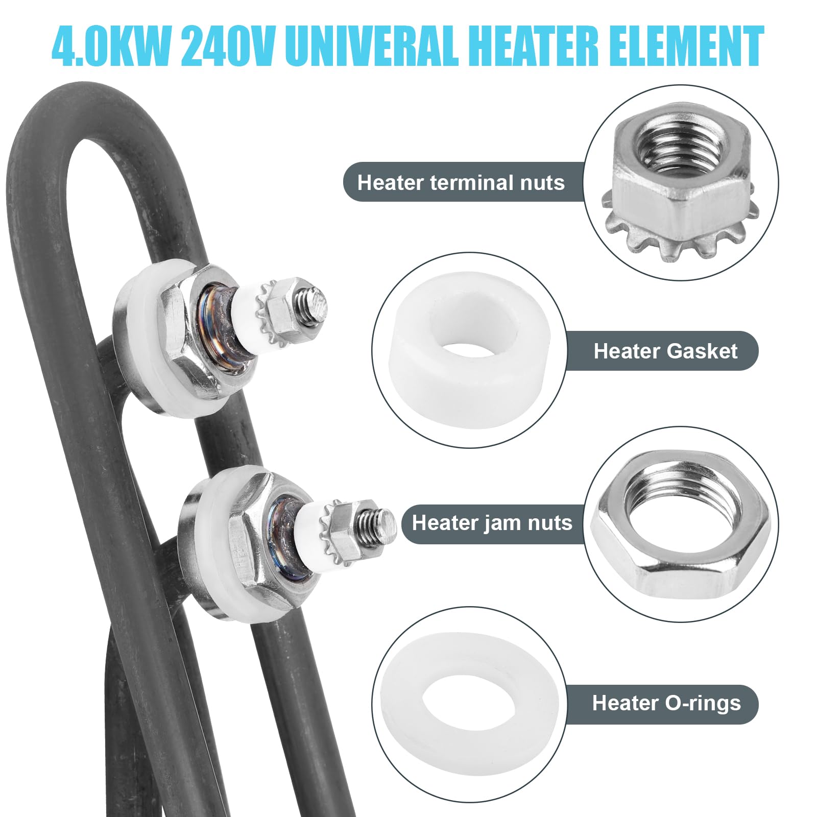 Elemento calentador de bañera de hidromasaje de acero inoxidable 316 de 4 kw 240 V para calentador de balboa