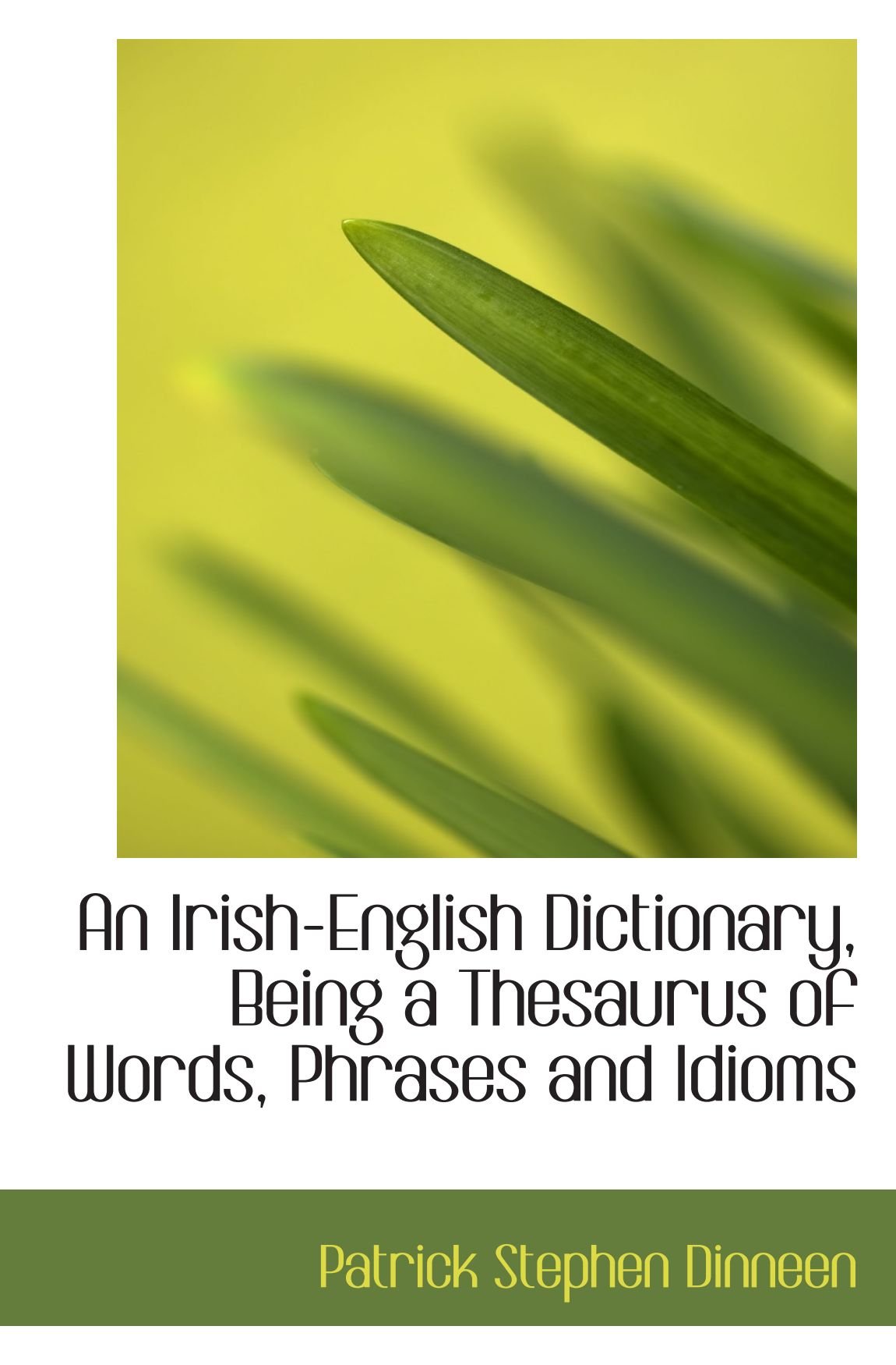 An Irish-English Dictionary, Being a Thesaurus of Words, Phrases and Idioms