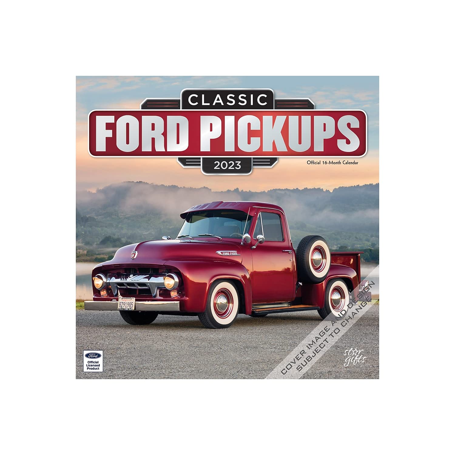 Classic Ford Pickups OFFICIAL | 2023 12 x 24 Inch Monthly Square Wall Calendar | Foil Stamped Cover and Stickers | StarGifts | Motor Truck