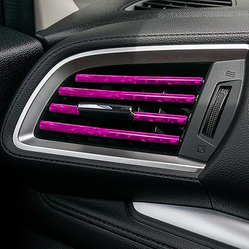 Miniatura 10 de 20 tiras decorativas de ventilación de aire acondicionado de automóvil, decoración de ventilación de aire impermeable y flexible, accesorios