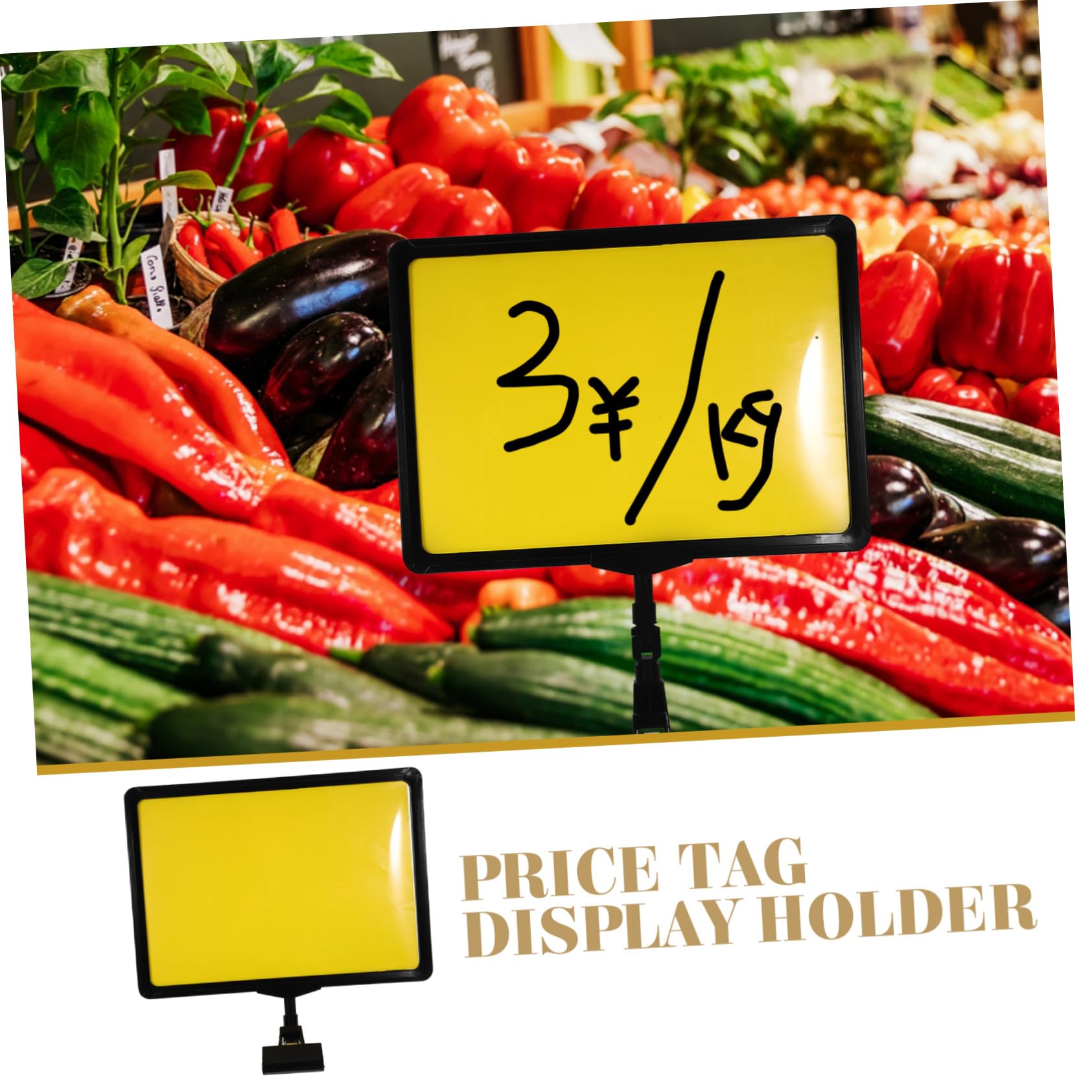 NUOBESTY 10pièces Porte-étiquette De Prix Pratique Avec Clip Pour Support Affichage De Prix Pour Produits Design Simple Et Pour Mise Valeur Informations Produits