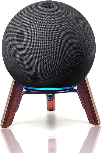 Soporte de madera real para altavoz Echo (4ª generación) (2020), soporte para trípode, accesorios para proteger el altavoz Alexa para un mejor