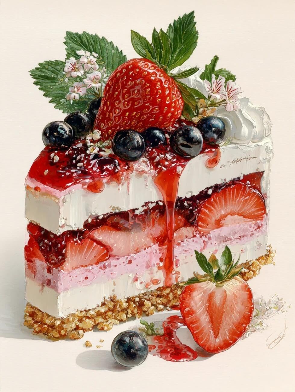 Rqwybcaxn Embroidery Beads Kit Fantasy Cake 40x50cm