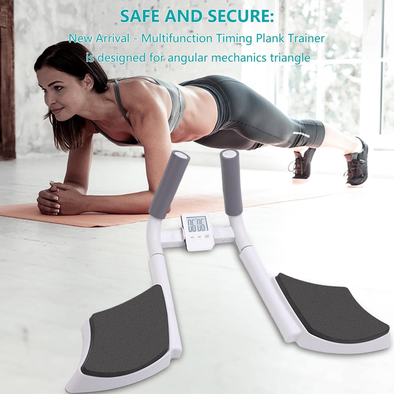 Tnfeeon Entraîneur De Planche Et Pompes - Angle Réglable Avec Minuterie Pour Le Gainage Et Les Abdominaux - 8