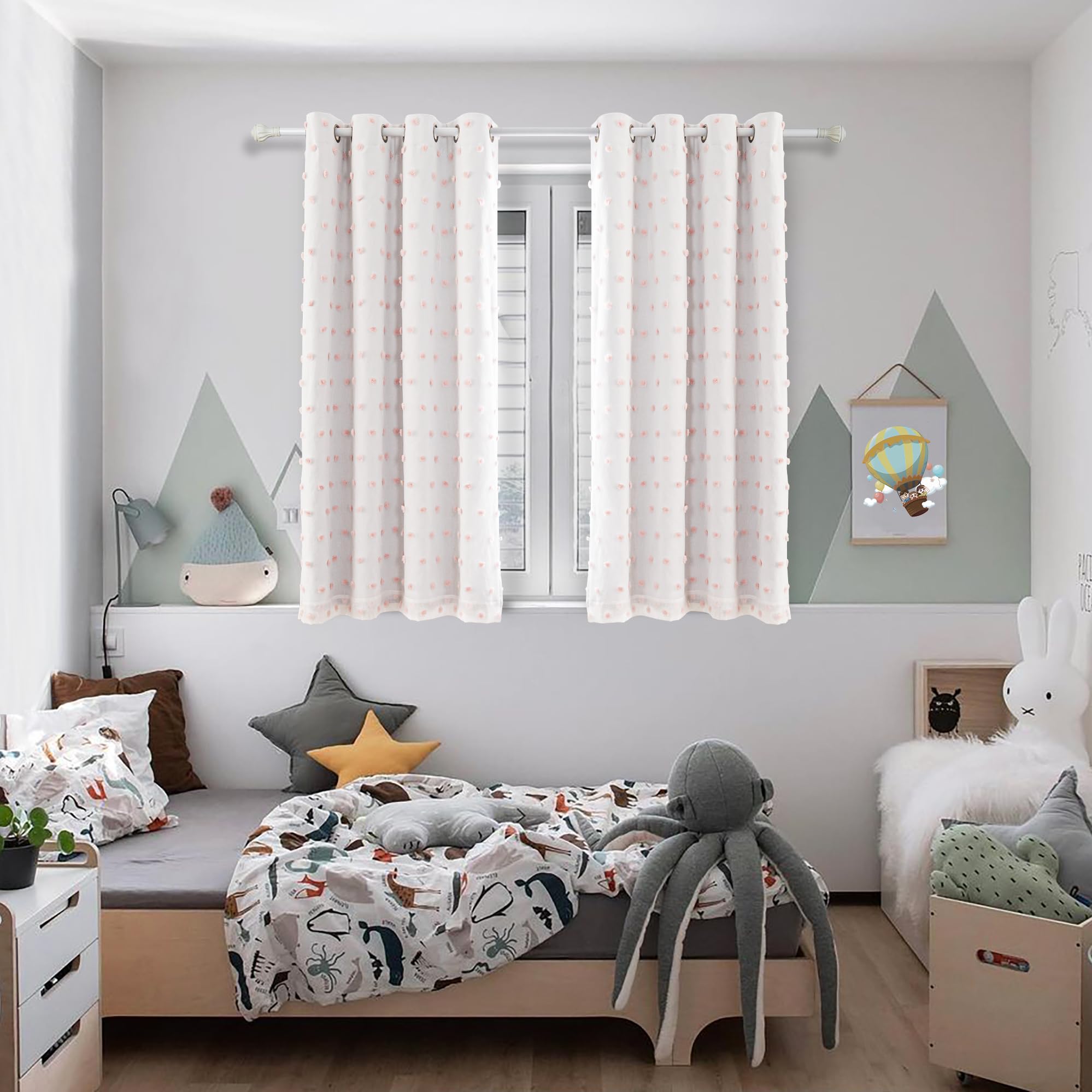 MYSKY Home Rideau Occultant Rose 2 Morceaux H 160 x B 140 cm