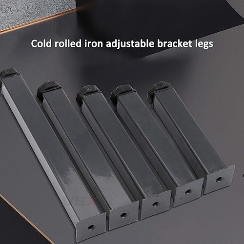 Miniatura 3 de Patas ajustables de hierro laminado en frío, patas laterales de gabinete reforzadas, patas de soporte de viga de cama de cojinete de carga,