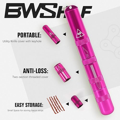 Miniatura 5 de BWSHLF Kit de reparación de neumáticos de bicicleta sin cámara para neumáticos de bicicleta MTB y carretera, kit de punción incluye herramienta de