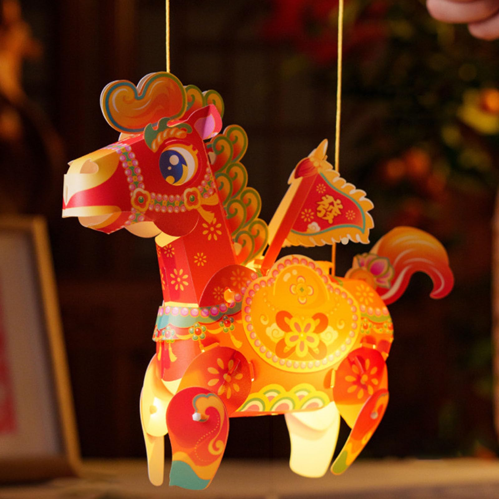 Pferdelaternen Bastelset Sicheres chinesisches Neujahrsfest, A