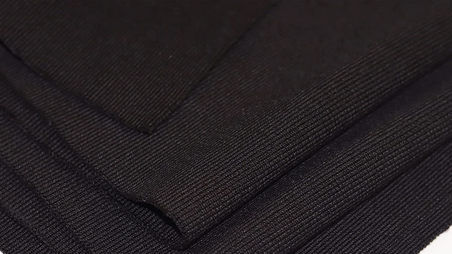 Image of TinaKim Ribbing Knit Fabric for Waistbands, Collars & Cuffs - Stretchy Elastic Material (40 inchx8 inch Strip, Black) - Durable Sewing & DIY Apparel Crafting Supplies