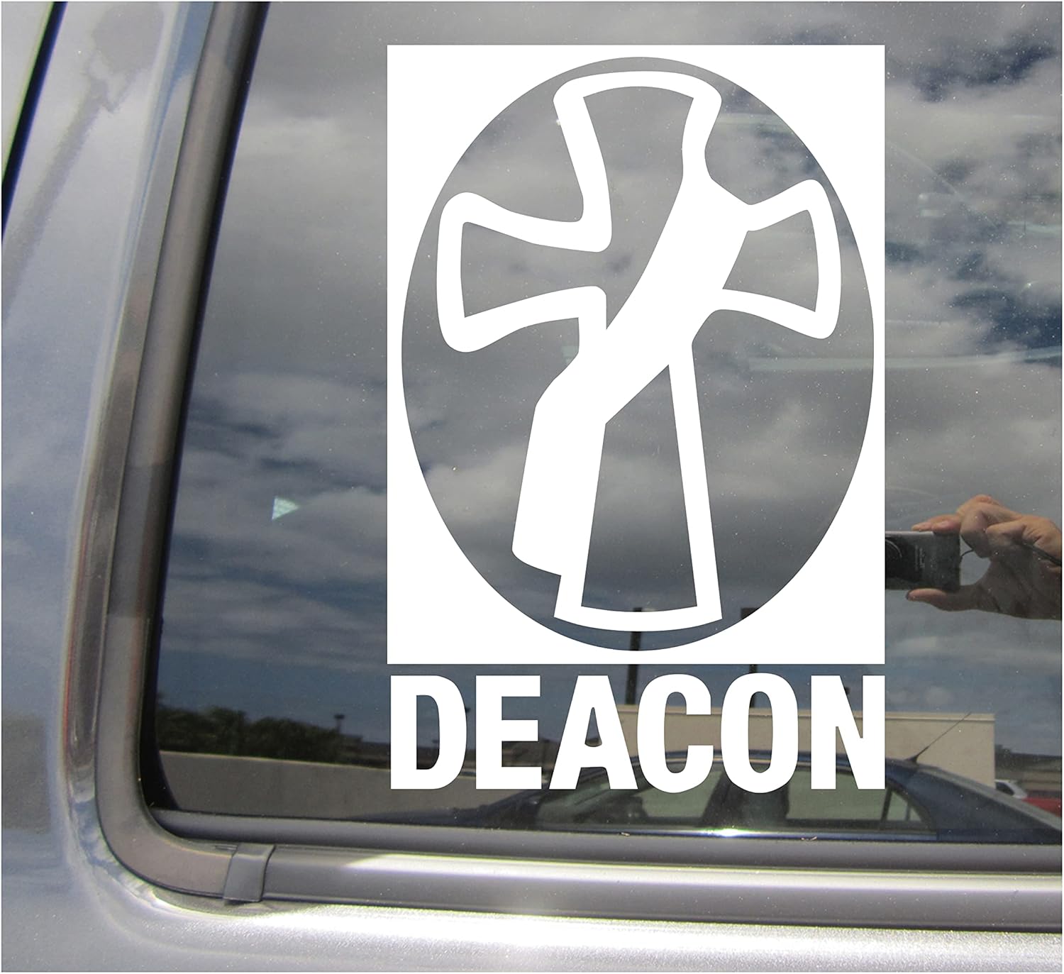 Deacon - Ordained Minister Catholic Anglican Orthodox Car Truck Van Moped Helmet Hard Hat Auto Automotive Craft Cup Tumbler Laptop Vinyl Decal Bumper Window Wall Sticker 08251
