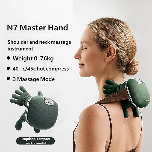 Miniatura 3 de Thera - Masajeador de palma, masajeador Therapalm de cuello y espalda, 3 modos de masaje, 2 funciones de calor, masajeador térmico Lush Locke N7
