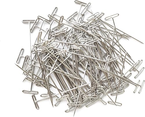 Miniatura 2 de Alfileres en T, paquete de 100 pines en T de 2 pulgadas, pasadores en T para bloquear tejer, alfileres de peluca, alfileres en T para pelucas,