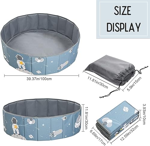 Miniatura 6 de ibwaae Bolsa de almacenamiento portátil para niños plegable para bebés bolsa de almacenamiento para piscina cerca para interiores y exteriores para