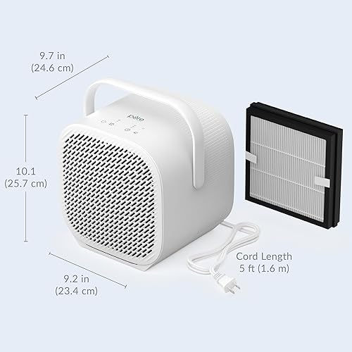 Miniatura 7 de Pure Enrichment PureZone DUO - Purificador de aire de mesa True HEPA, flujo de aire de doble dirección, filtración de 3 etapas que captura polvo,