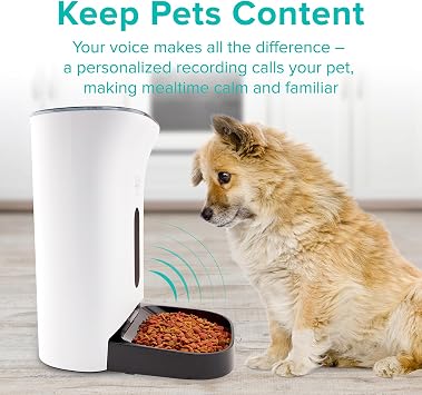 Arf Pets Automatic Pet Feeder Food Dispenser for Dogs, Cats & Small Animals Features Distribution Alarms, Portion Control & Voice Recording Timer Programmable Up to 4 Meals a Day