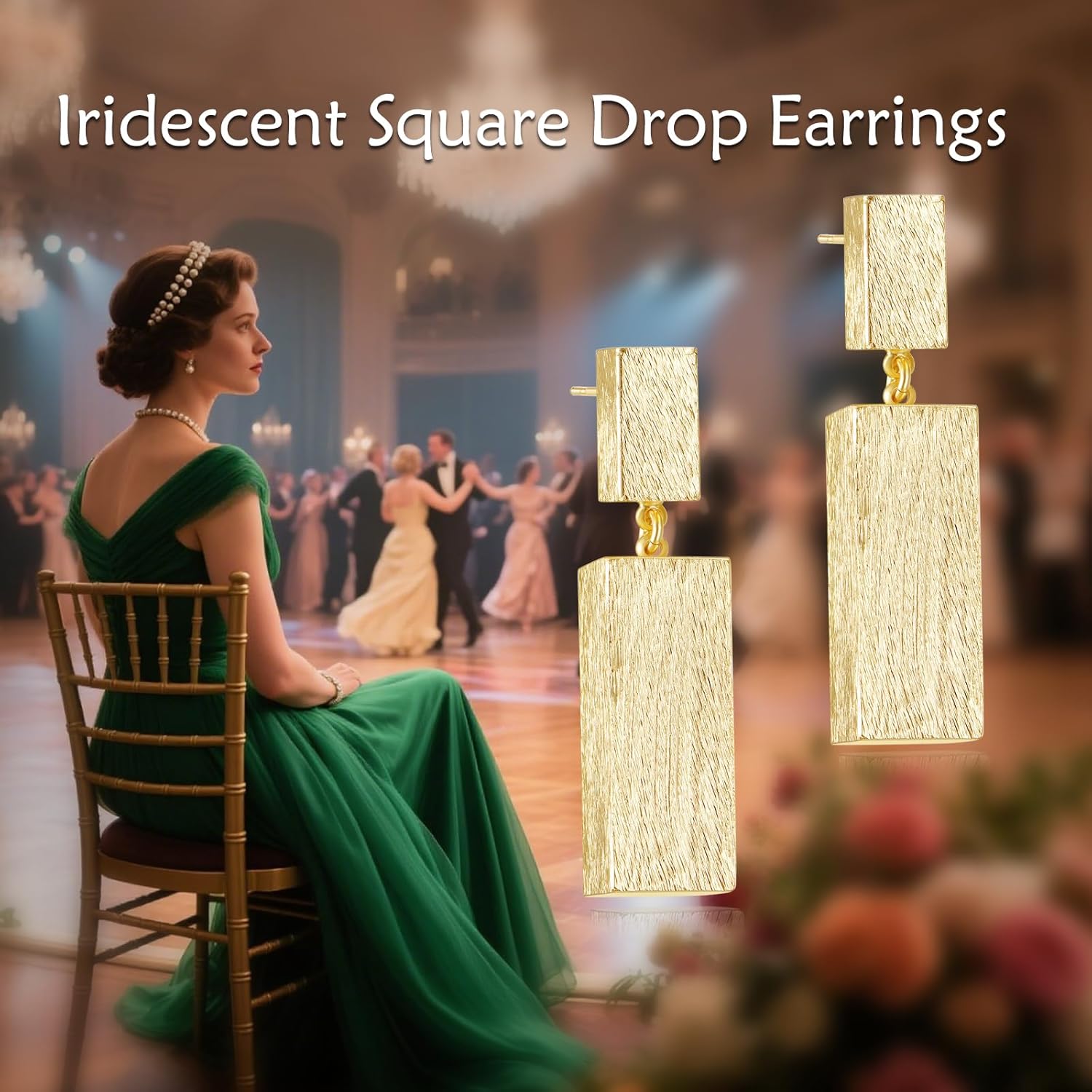 Gold Statement Earrings for Women Gold Drop Dangle Earrings Geometric Dangle Earrings for Women Statement Jewelry Gifts - Image 6