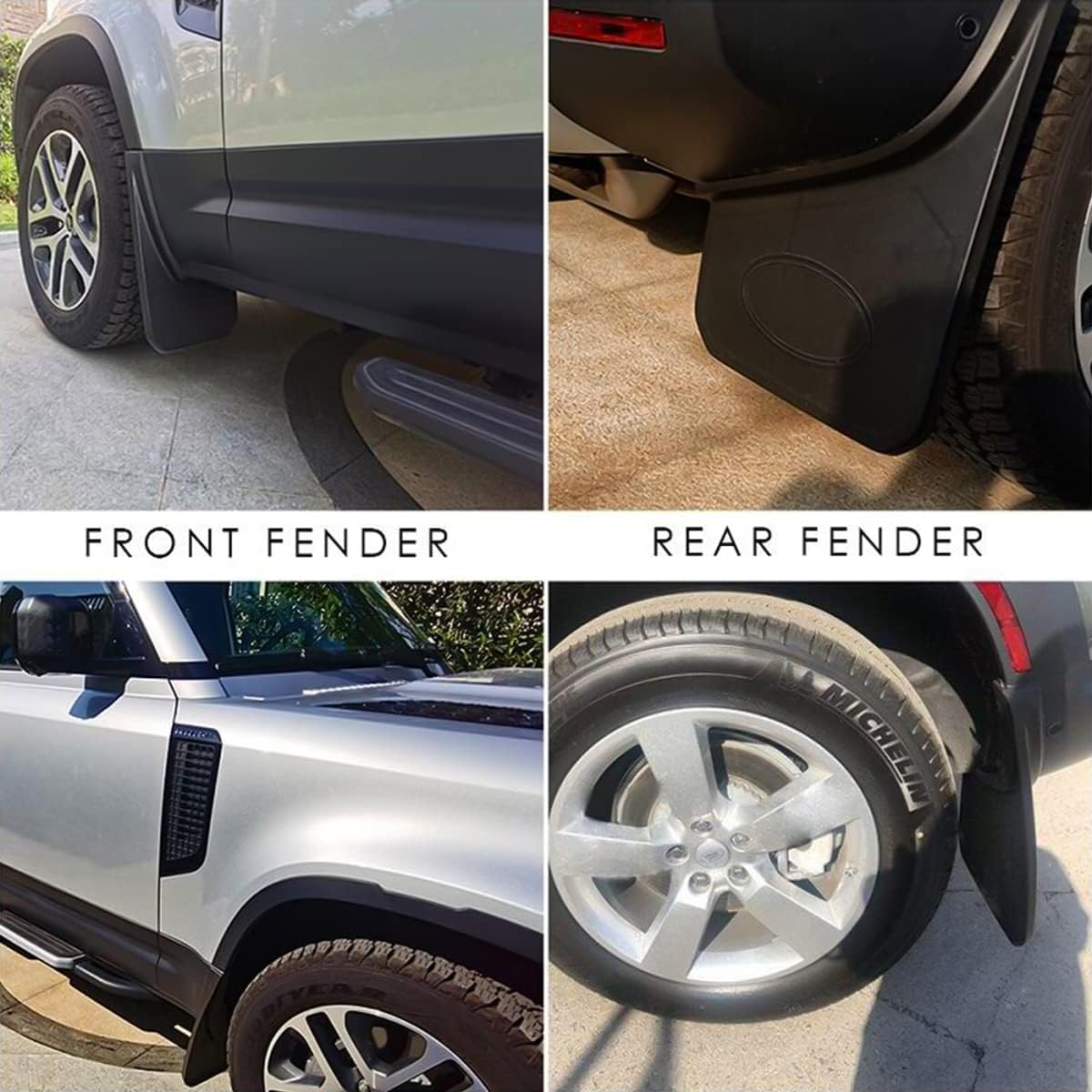 YIWANG 4pc/set Car Mudguard Fender Mud Flaps Splash Guards For Land Rover Defender 110 2020 2021