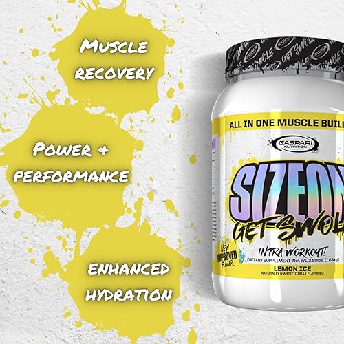 Miniatura 2 de Gaspari Nutrition - SizeOn - La mejor fórmula híbrida de aminoácidos y creatina, aumento del volumen muscular y recuperación muscular - 3.59 libras