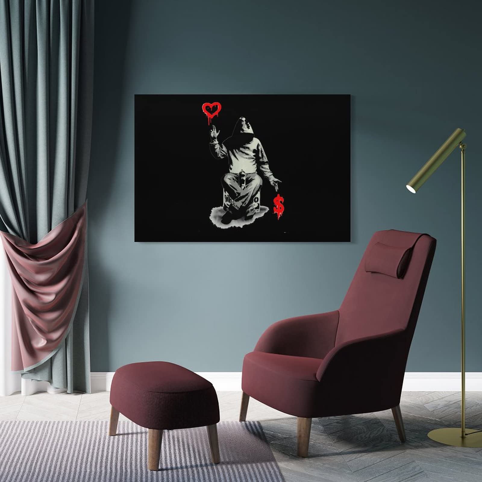 Banksy バンクシー 愛とお金 アートパネル 飾り絵 ポスター 壁掛けアー Amazon.co.jp: アートパネル Banksy バンクシー 愛とお金 飾り絵