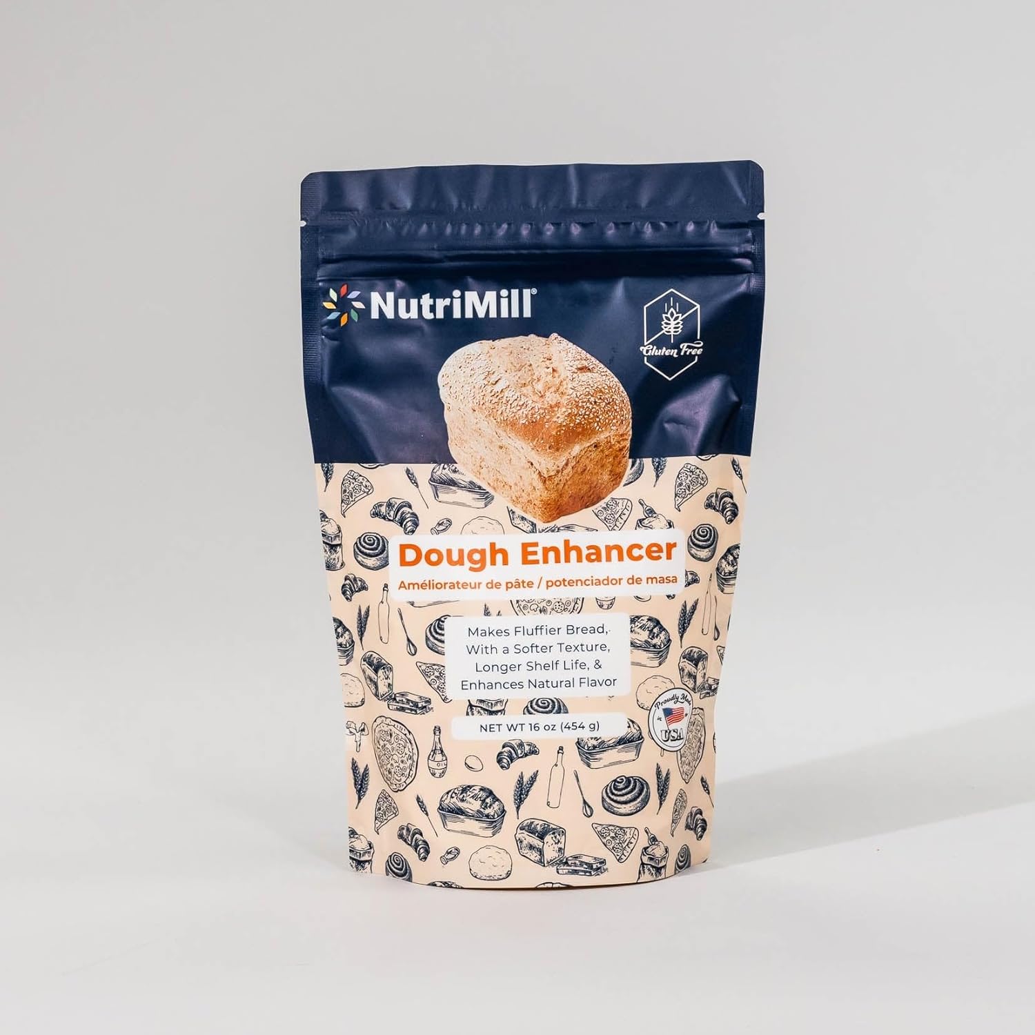 NutriMill Dough Enhancer 16oz Bag for Making Fluffier
