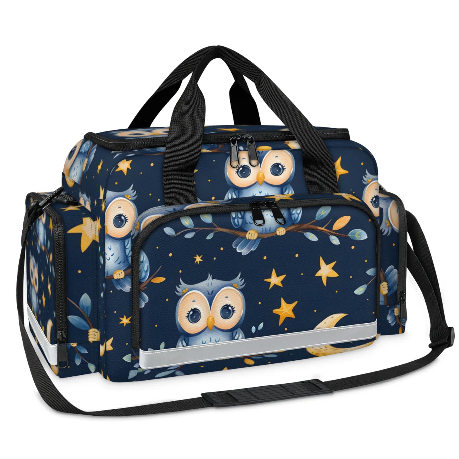 GzLeyigou First Aid Bags Empty, Colorful Owl Emergency Bag First Aid Kit Multiple Compartment Kit Carrier On Call Trauma Bag For Paramedics Emergency Medical Supplies Kit