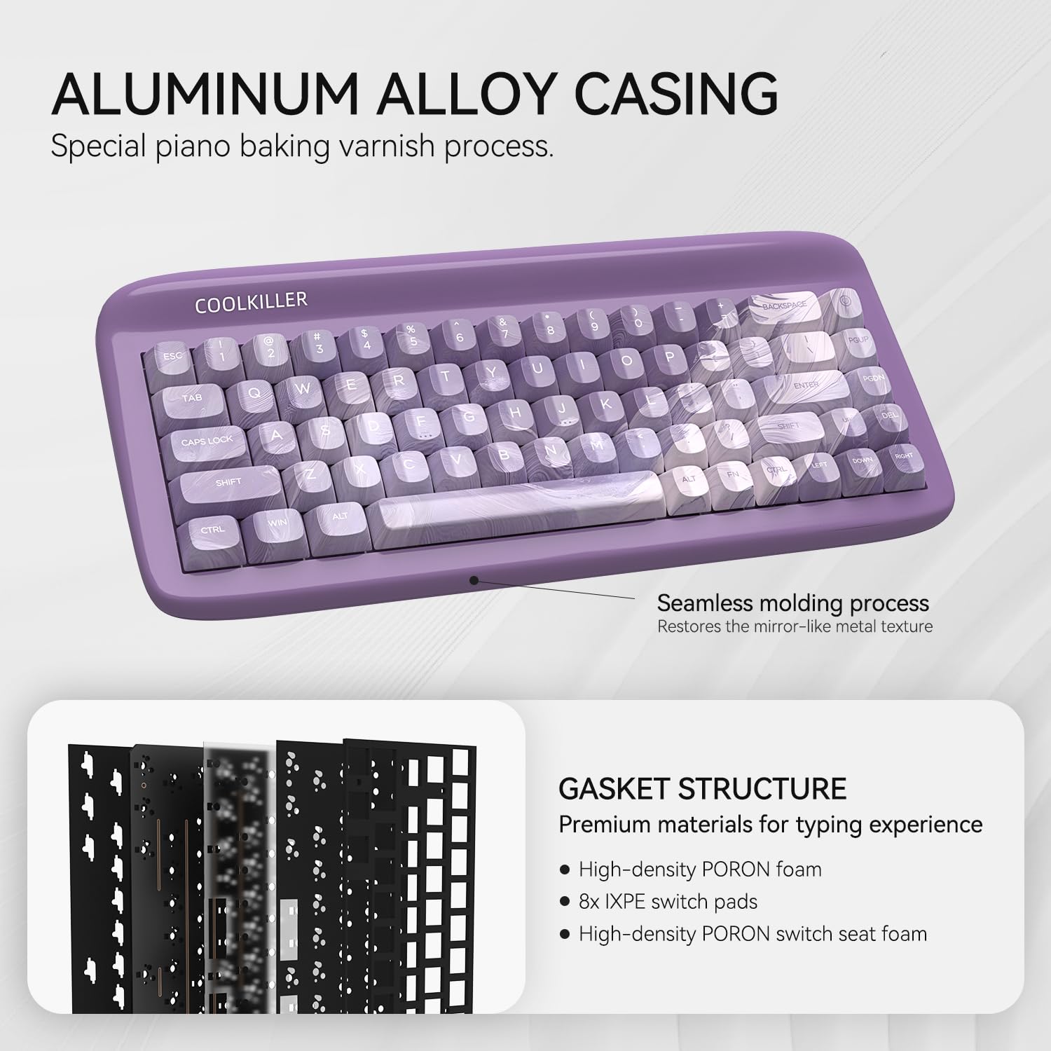 Amazon.com: CoolKiller VIVID67 65% Aluminum Mechanical Keyboard