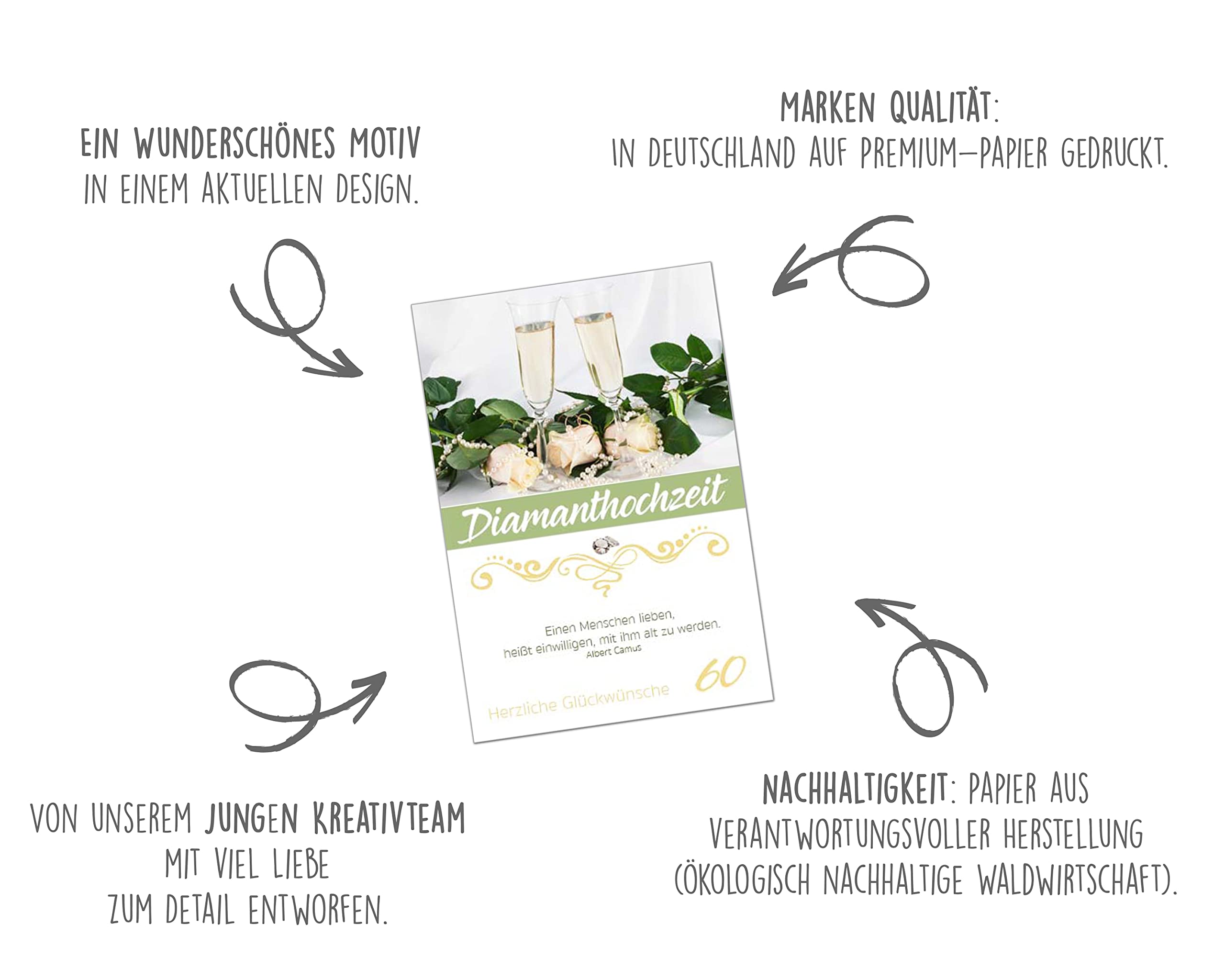 Edition Seidel Biglietto di auguri per matrimonio con diamante con