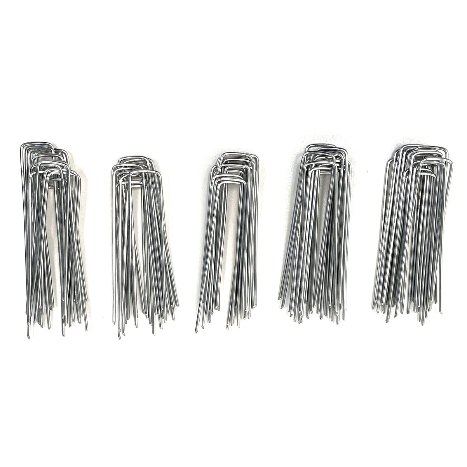 yelloo Kit de 100 piquets pour pelouse fixation filets de paillage fer galvanisé antirouille 150 x 30 x 3 mm