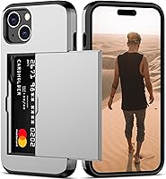 Vista 63 de Nvollnoe Compatible con iPhone 15 Funda con ranura para tarjetas, resistente, protectora de doble capa, a prueba de golpes, ranura oculta