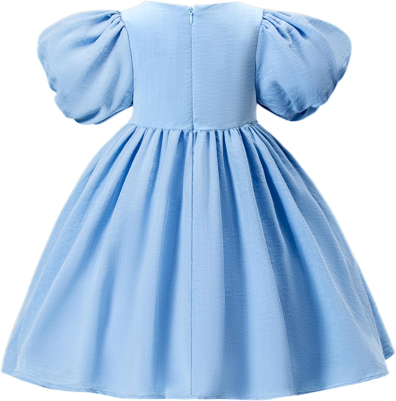 Tutu.kk Toddler Girls Casual Dress Puff Sleeve A-Line Swing Flared Party Birthday Formal Dresses 2-8 Years - Image 3