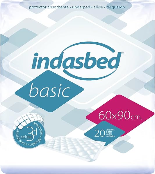 Indasbed Basic Protector Cama, 60 x 90 cm - Color Blanco, 20 Unidades (Paquete de 1) (El embalaje puede variar ) - 1